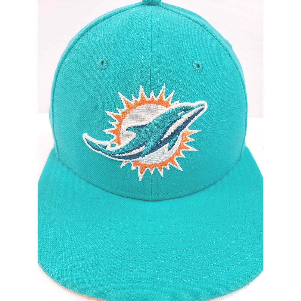 Miami Dolphins New Era 59FIFTY NFL Fitted Hat 6 7/8 Football Sportswear Retro‎